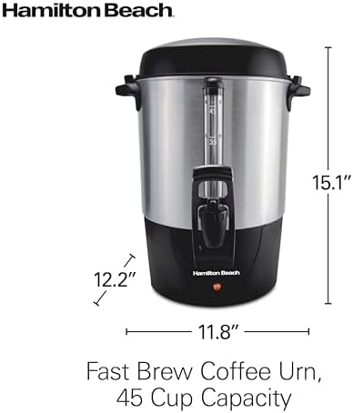 Hamilton Beach 45 Cup Fast Brew Coffee Urn and Hot Beverage Dispenser