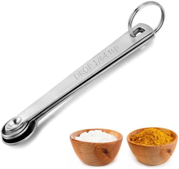 LIUSM Mini Measuring Spoons Set, Stainless Steel Measuring Spoons Set - Image 5