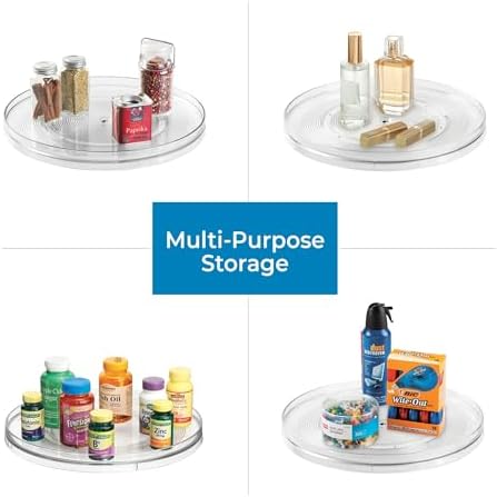 iDesign 14.5-Inch Lazy Susan Organizer, Clear