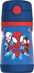 THERMOS Vacuum Insulated Stainless Steel 10oz Straw Bottle, Spidey and His Amazing