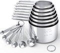 TILUCK Stainless Steel Measuring Cups & Spoons Set,Coffee Scoop Spoon