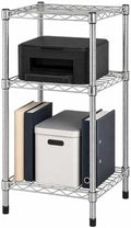 Honey-Can-Do 3-Tier Stackable Chrome Wire Shelf, 200 lb/Shelf, 15x14x30 in