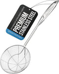 Zulay Kitchen Stainless Steel Skimmer Strainer Ladle