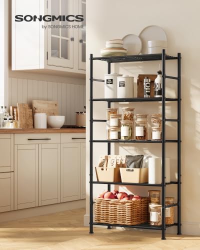 SONGMICS 5-Tier Shelving Unit, Steel Wire Storage Rack