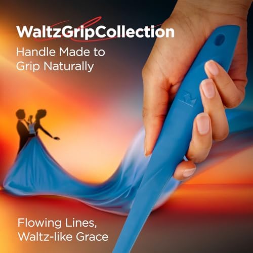 Kitchen Mama WaltzGrip Platinum Silicone Pancake Spatula Turner, Blue