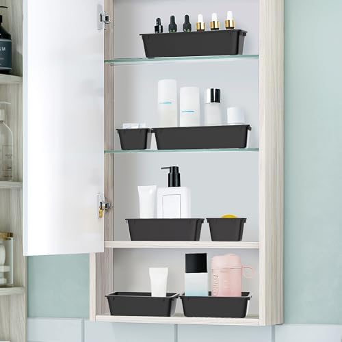 25 PCS Plastic Drawer Organizer Set, Makeup Organizers and Storage Bins