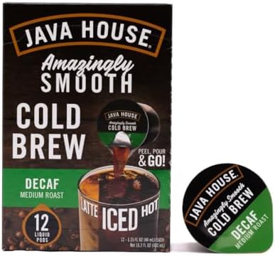 Java House Cold Brew Coffee Concentrate, Decaf, 1.35 Fl Oz