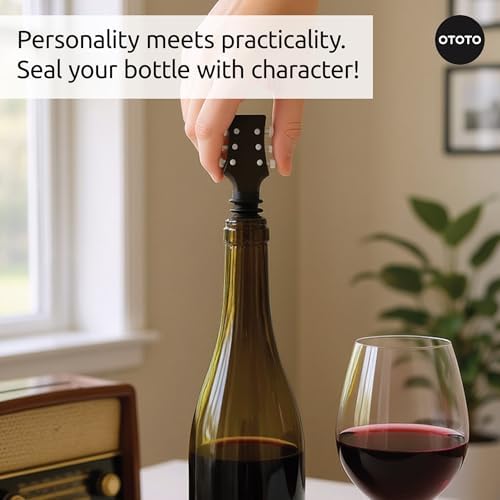 OTOTO Guitar Wine Stoppers Set - Wine Cork, Wine Cap - Unique Kitchen Gadgets, Cooking Gifts for Women, Kitchen Essentials, Kitchen Utensils, Funny Gift, Kitchen Accessories - (Cork n' Roll)