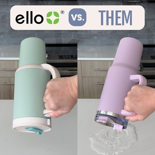 Ello Oasis 24oz Insulated Stainless Steel Tumbler with Straw, Pistachio
