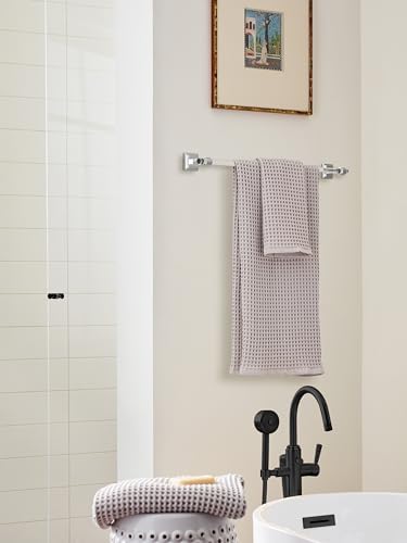 Amerock Glacio 24" Clear/Polished Nickel Towel Bar