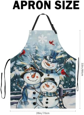 Giwawa Apron Unisex Resistant 33 x 28 inches with 2 Pockets Cooking Kitchen Aprons Suitable for BBQ Grill Drawing Haircut