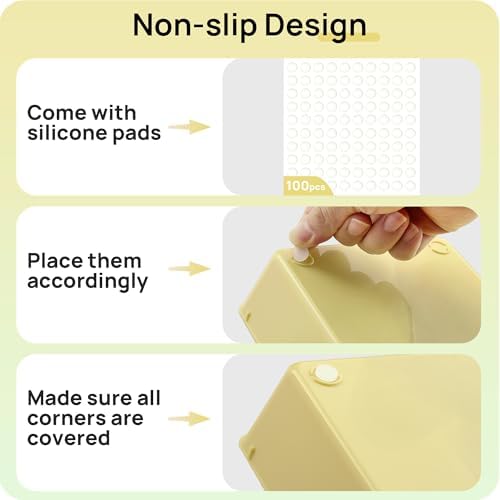 Vtopmart 25 Pack Plastic Drawer Organizers with Anti-slip Rubber Pads