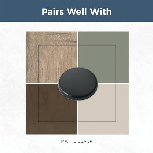 Franklin Brass Fulton (5-Pack) Cabinet Knobs | Matte Black Handles for Dresser Furniture Drawers/Kitchen/Door/Bathroom | 1-3/16" P29523Z-FBA-B