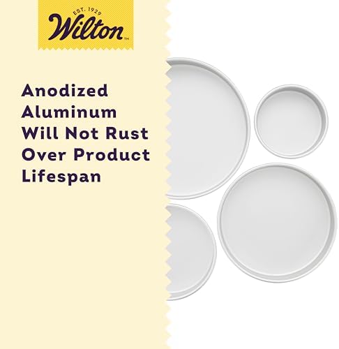 Wilton Aluminum Round Cake Pan Set, Made Without PFAS, 4-Piece