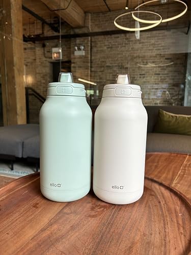 Ello Hydra 64oz Half Gallon Vacuum Insulated Stainless Steel Jug, Cream