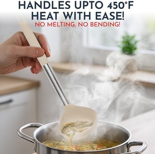 24 PCs Silicone Kitchen Utensils Set, Stainless Steel 450F Heat Resistant