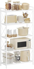 SONGMICS 5-Tier Steel Storage Rack, Shelving Unit with X Side Frames