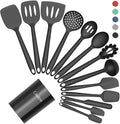 Coukre Silicone Kitchen Cooking Utensils Set, Heat Resistant, 14-Piece