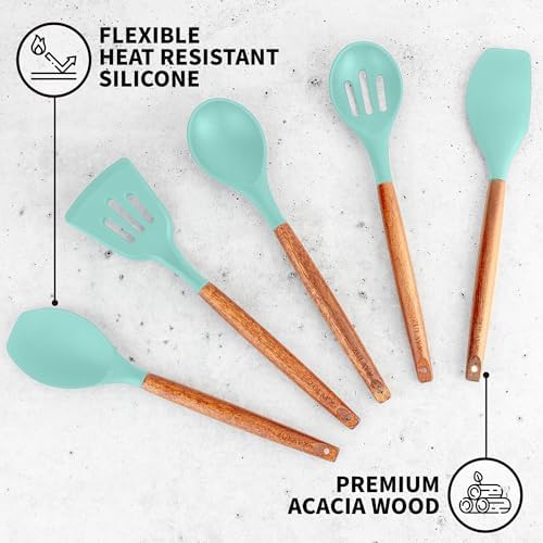 Zulay Kitchen 5 Piece Silicone Utensil Set