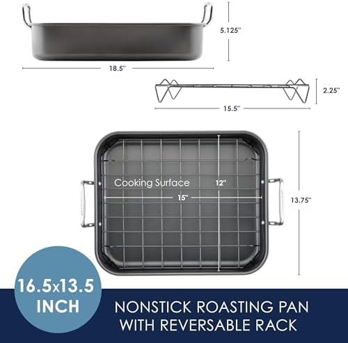 Rachael Ray Nonstick Roasting Pan with Rack