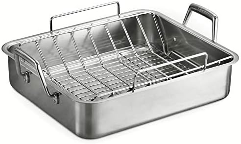 Tramontina 16.5-Inch Stainless Steel Deep Roasting Pan with Rack