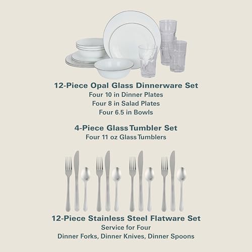 Gibson Home 74 Piece Kitchen in a Box Pots and Pans Cookware, Plates and Bowls Dinnerware, Cutlery Knife Block, Flatware Utensils, Tools & Gadgets, Storage, Glasses Set