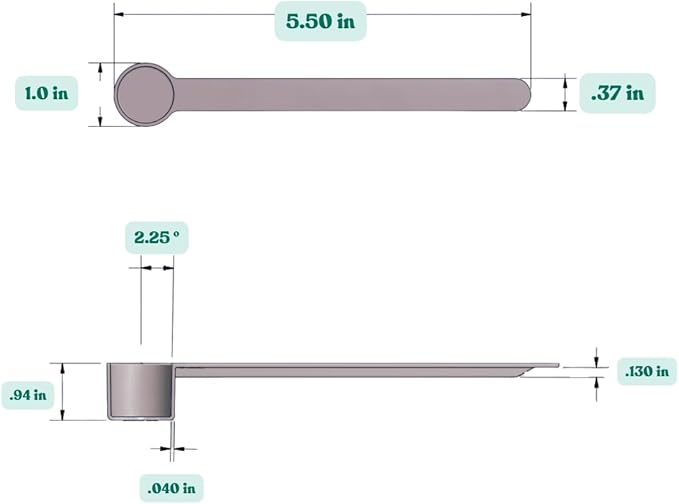 9 mL Long Handle Plastic Measuring Spoon - Image 2