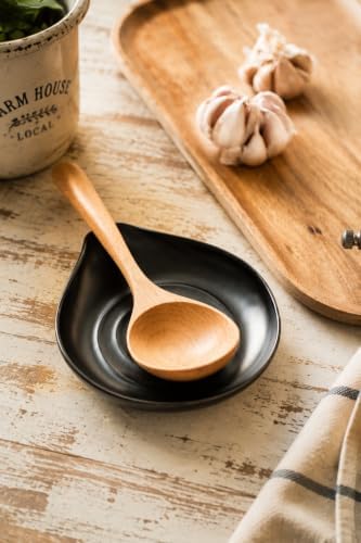 LAUCHUH Spoon Holder for Stove Top, Ceramic Spoon Rest for Kitchen Counter