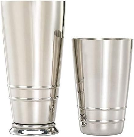 Barfly Cocktail Tin, Set (18 oz and 28 oz), Stainless Steel w/embossed ribs