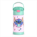 THERMOS FUNTAINER Water Bottle with Straw, Stitch, 12 Ounces (Pack of 6)