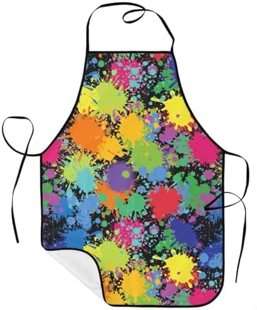 Sigouyinei Waterproof Kitchen Apron For Women Men Soft Bib Work With Pocket