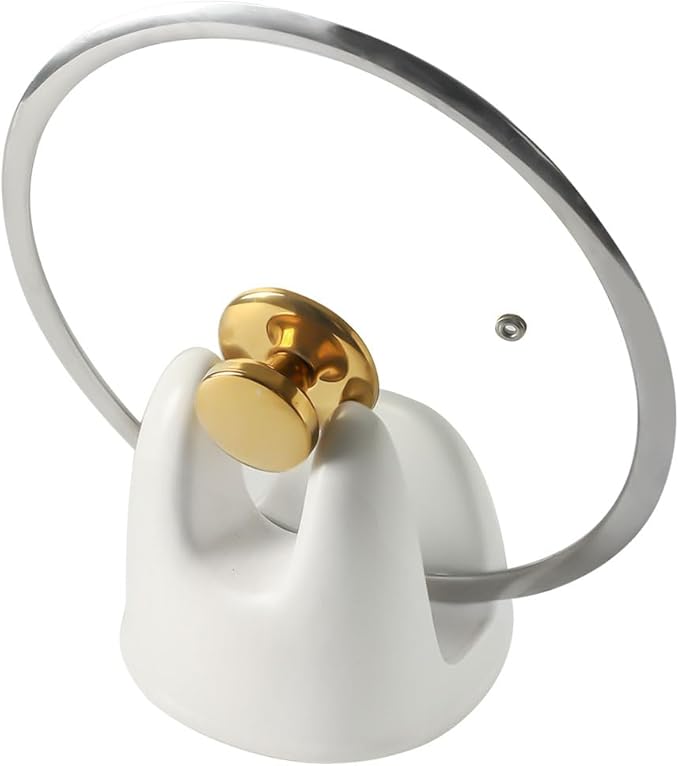 Nihow Pot Lid Holder: Stable Ceramic Pan Lid Holder by Nihow
