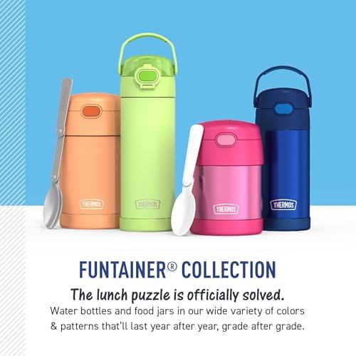 THERMOS FUNTAINER Food Jar with Spoon, 16oz, Navy