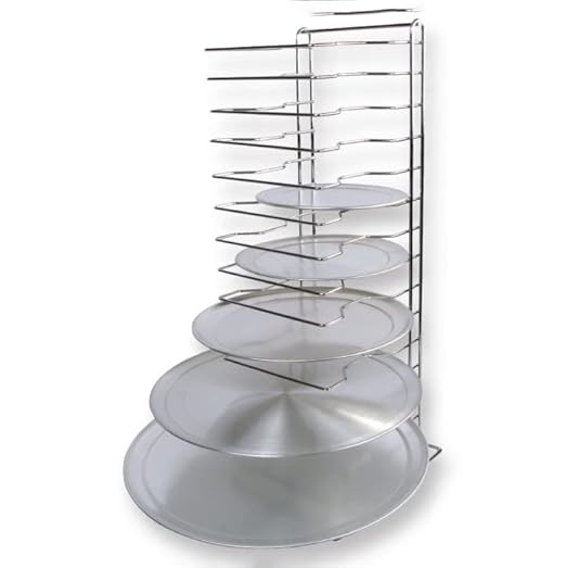 Winco APZT-1015 15-Slot Aluminum Pizza Pan Rack - Image 2