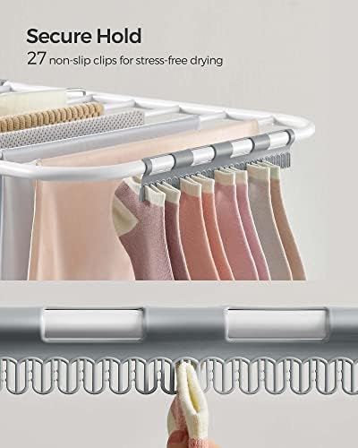 SONGMICS Clothes Drying Rack, Foldable Space-Saving Laundry Drying Rack