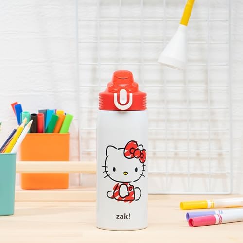 Zak Designs Sanrio Hello Kitty Sage 19oz Leak-Proof Straw Kids Water Bottle