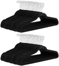 Amazon Basics Slim Velvet Non-Slip Space Saving Suit Clothes Hangers, Closet Organizer, Black/Silver, 100-Pack