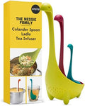 The Nessie Family by OTOTO - Pack of 3 Tea Infuser, Soup Ladle, and Colander - Cute Kitchen Accessories, Cooking Gifts, Funny Kitchen Gadgets, Kitchen Gifts
