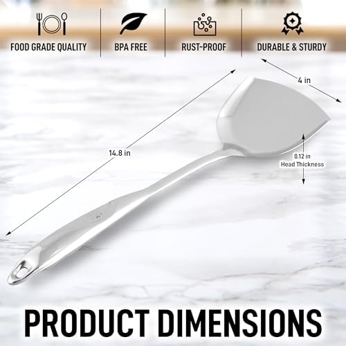 Zulay Kitchen Stainless Steel Wok Spatula