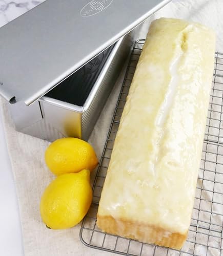 USA Pan Bakeware Pullman Loaf Pan with Cover, Nonstick & Quick Release Coating, Made in the USA from Aluminized Steel, inch 13 x 4 (Pack of 3)