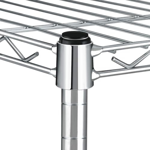 Simple Deluxe Heavy Duty 5-Shelf Storage Shelves, 1750Lb Loading Capacity, 35.43" W x 17.72" D x 70.87" H Adjustable Shelving Unit with Wheels, Chrome