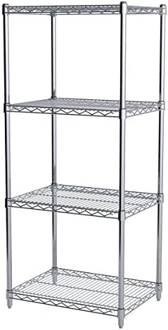 Akro-Mils AWP54UPRIGHT 54-Inch NSF Certified Industrial Grade Chrome Wire Shelf System Upright Leg Post Poles, (4 Pack)