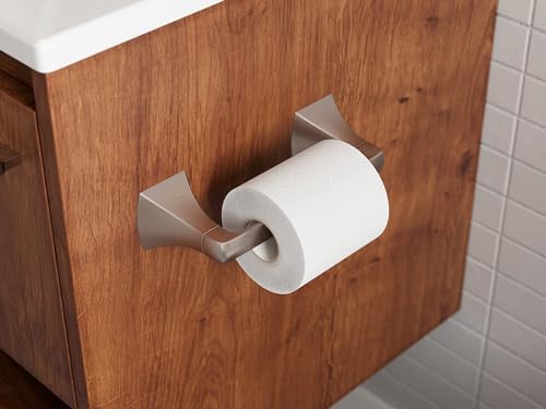 Pfister Bruxie 3-Piece Bathroom Hardware Set with Towel Bar, Towel Ring, and Toilet Paper Holder, Wall-Mounted, Spot Defense Brushed Nickel Finish, BTBBIE3GS