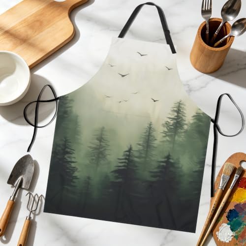 Giwawa Apron Unisex Resistant 33 x 28 inches with 2 Pockets Cooking Kitchen Aprons Suitable for BBQ Grill Drawing Haircut