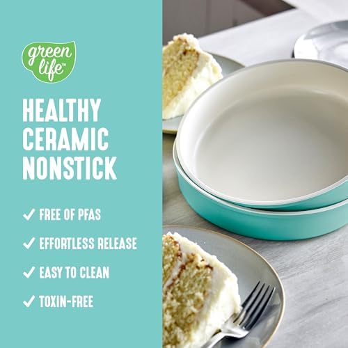 GreenLife 6 Piece Ceramic Nonstick Oven Bakeware Set, Turquoise