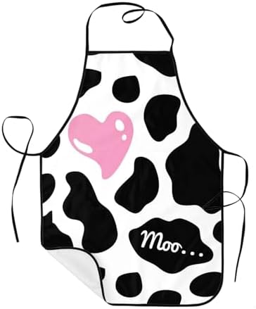 Sigouyinei Waterproof Kitchen Apron For Women Men Soft Bib Work With Pocket