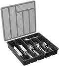 Lifewit Silverware Organizer with Lid, Covered Utensil Tray, 12.6x11.8