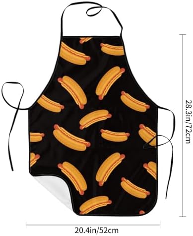 Sigouyinei Waterproof Kitchen Apron For Women Men Soft Bib Work With Pocket