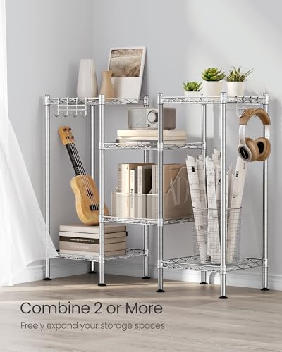 SONGMICS 3-Tier Bathroom Shelf, Storage Rack for Small Space