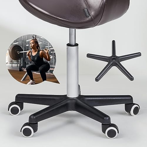 Master Massage Ergonomic Saddle Chair-Saddle Stool- Hydraulic Swivel Rolling Chair-Salon Clinical Tattoo Dentist Clinic Stool, Spas, Salons Stools, Workshop Office-Coffee